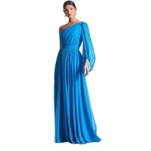 Sachin + Babi Vibrant Blue Makayla One Shoulder NWT Size 10